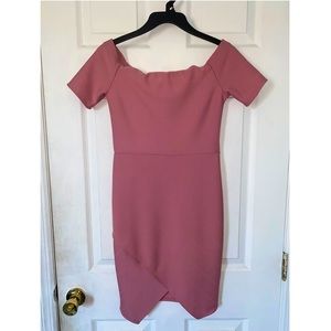 Off The Shoulder Asymmetrical Mini Dress